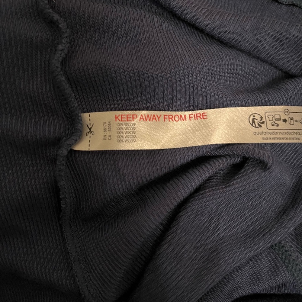 Free People Navy Long Sleeve Top - Picture 4 of 6